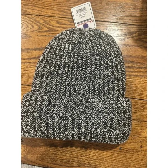 CHOWDAHEADZ (BOSTON) MENS WINTER CUFF BEANIE HAT NWT BLACK W/ 617 PATCH LOGO - Picture 2 of 3